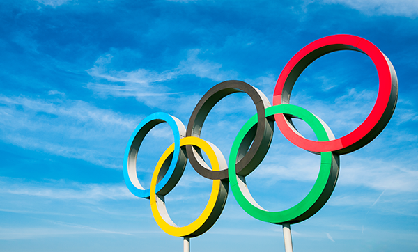 올림픽 오륜 조형물 사진